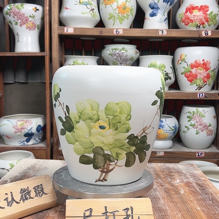 摆件苹果绿绿绿牡丹新款陶瓷