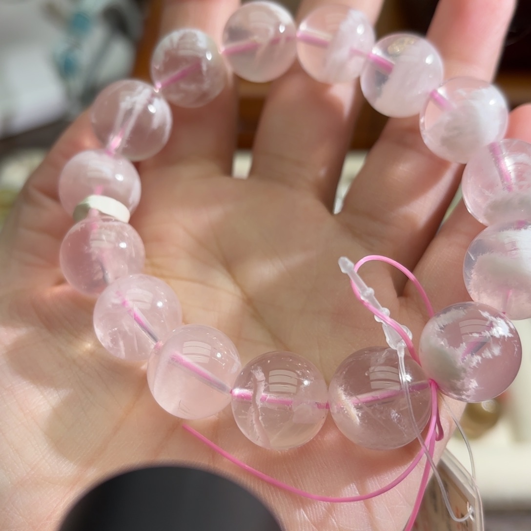 未镶嵌手链水晶粉幽灵15