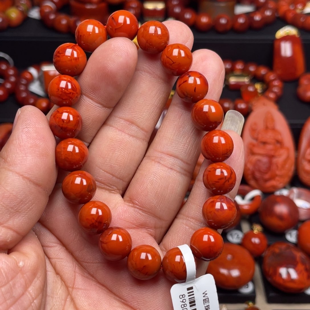 南红玛瑙珠宝奇石未镶嵌单圈10