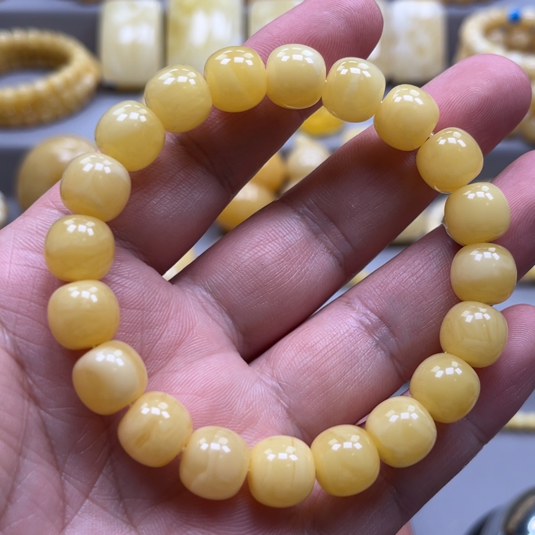 琥珀未镶嵌手链手串