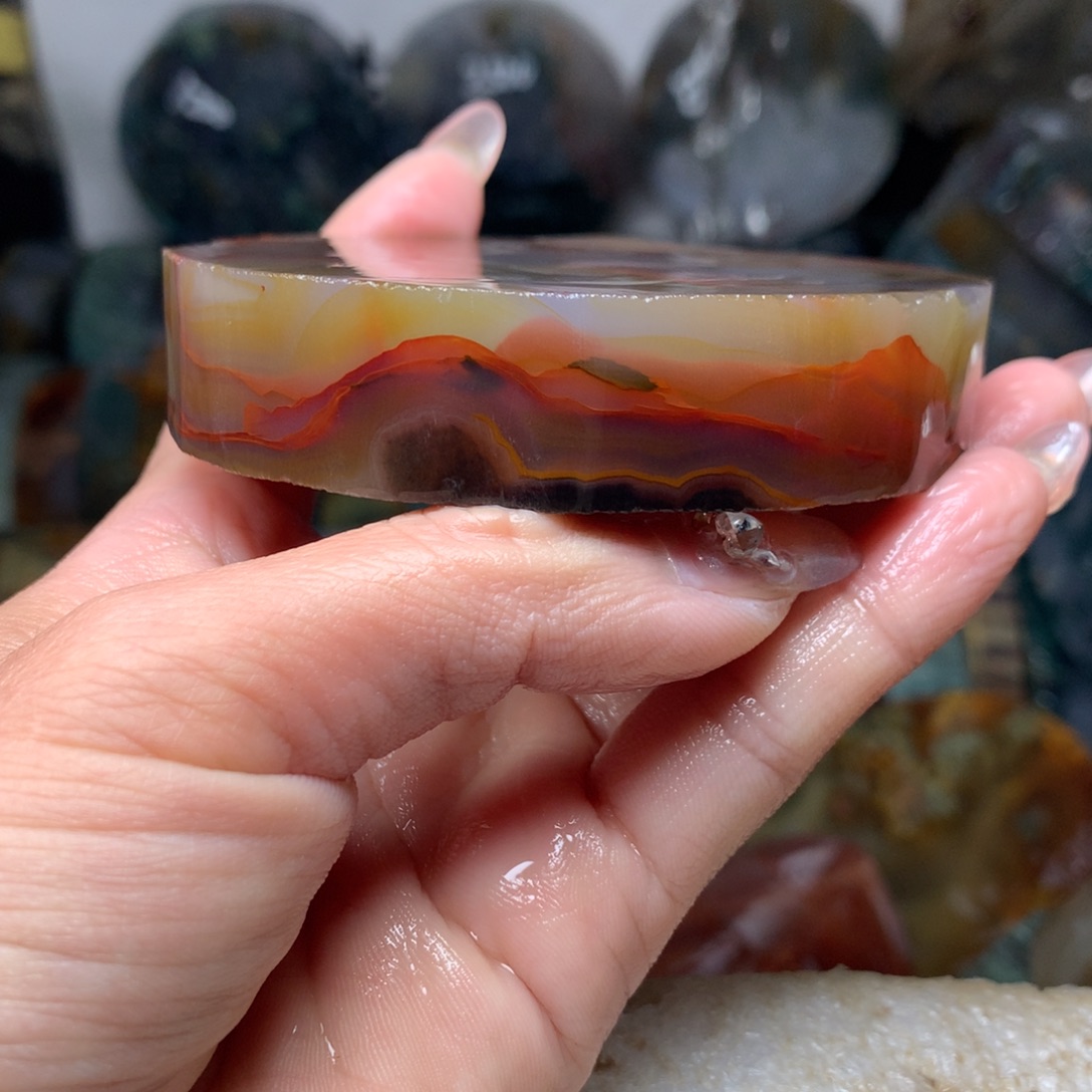 用***8定制玛瑙定制手镯62圈口方镯