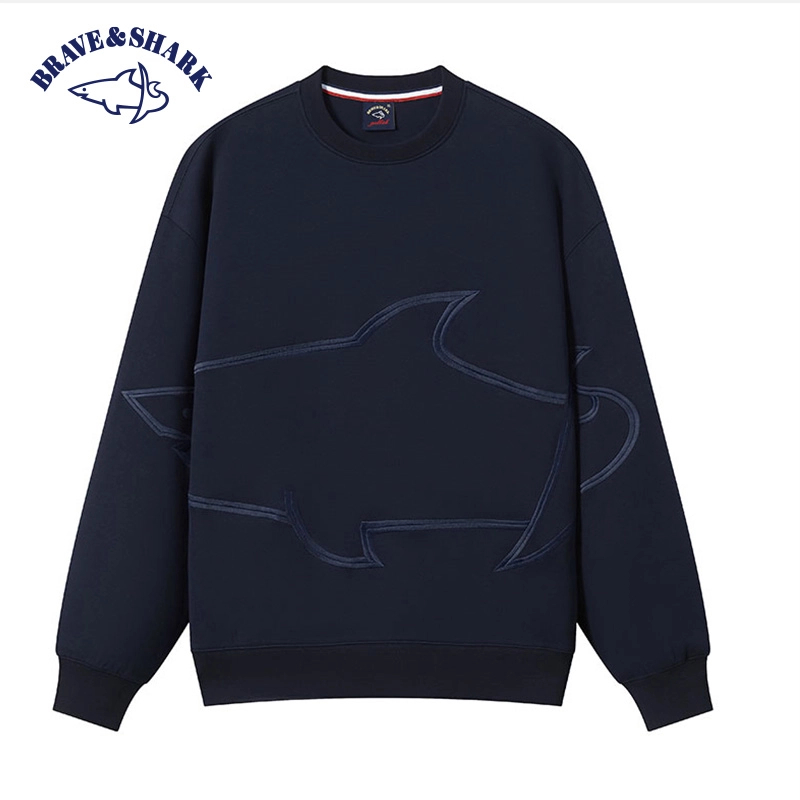 【官方正品】BRAVE&SHARK/勇士鲨鱼2025新款卫衣透气商务休闲轻奢男