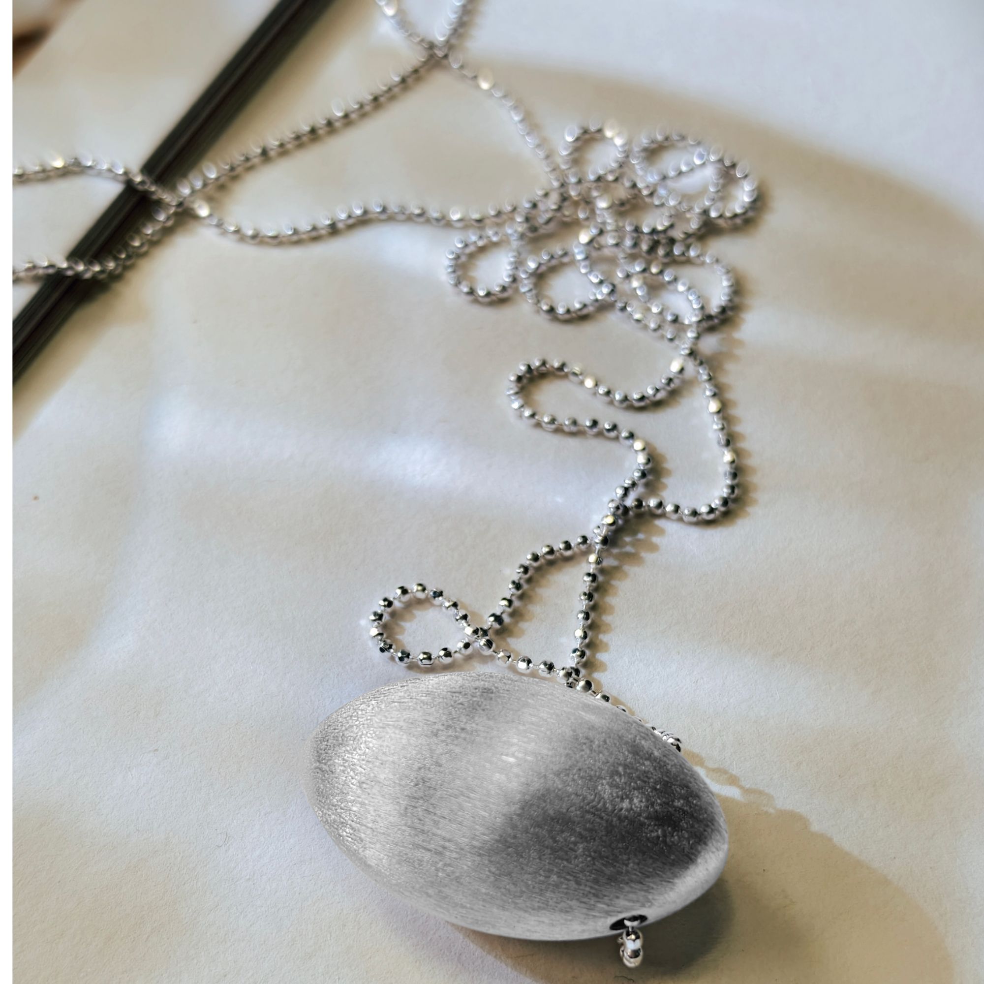 吊坠925银 毛衣链银色轻奢简约