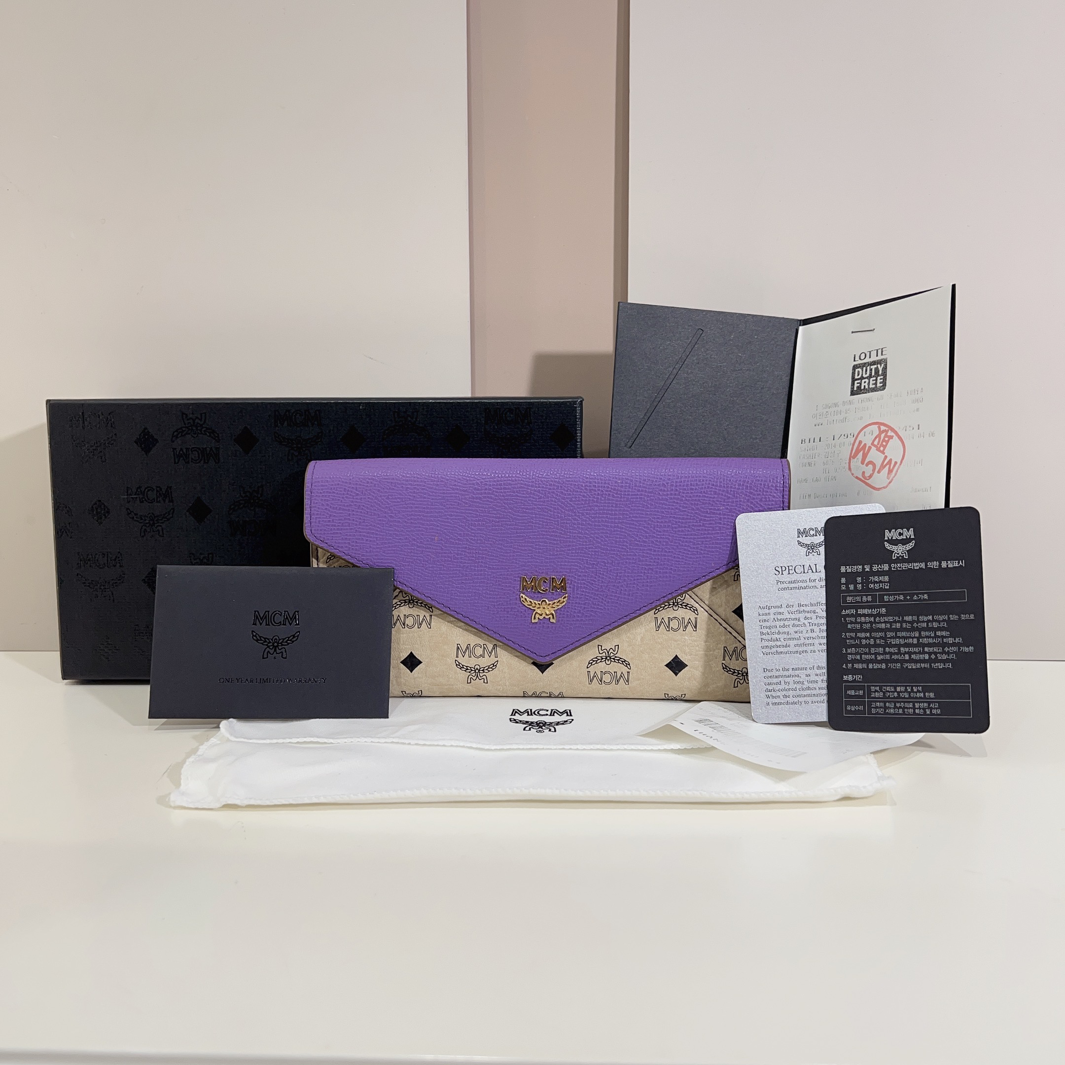 95新 MCM mcm长款翻盖钱包cj5907