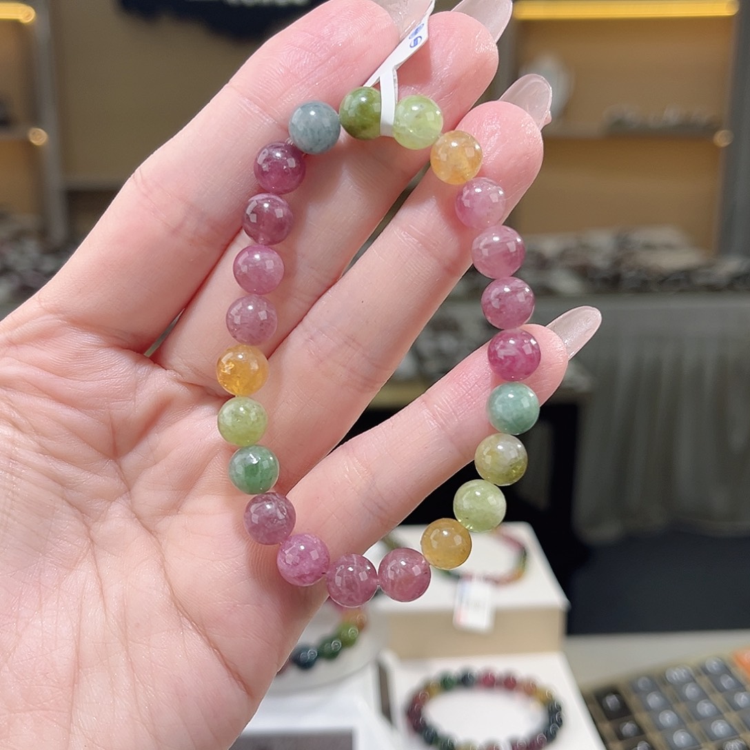 碧玺多样性发一件8mm未镶嵌