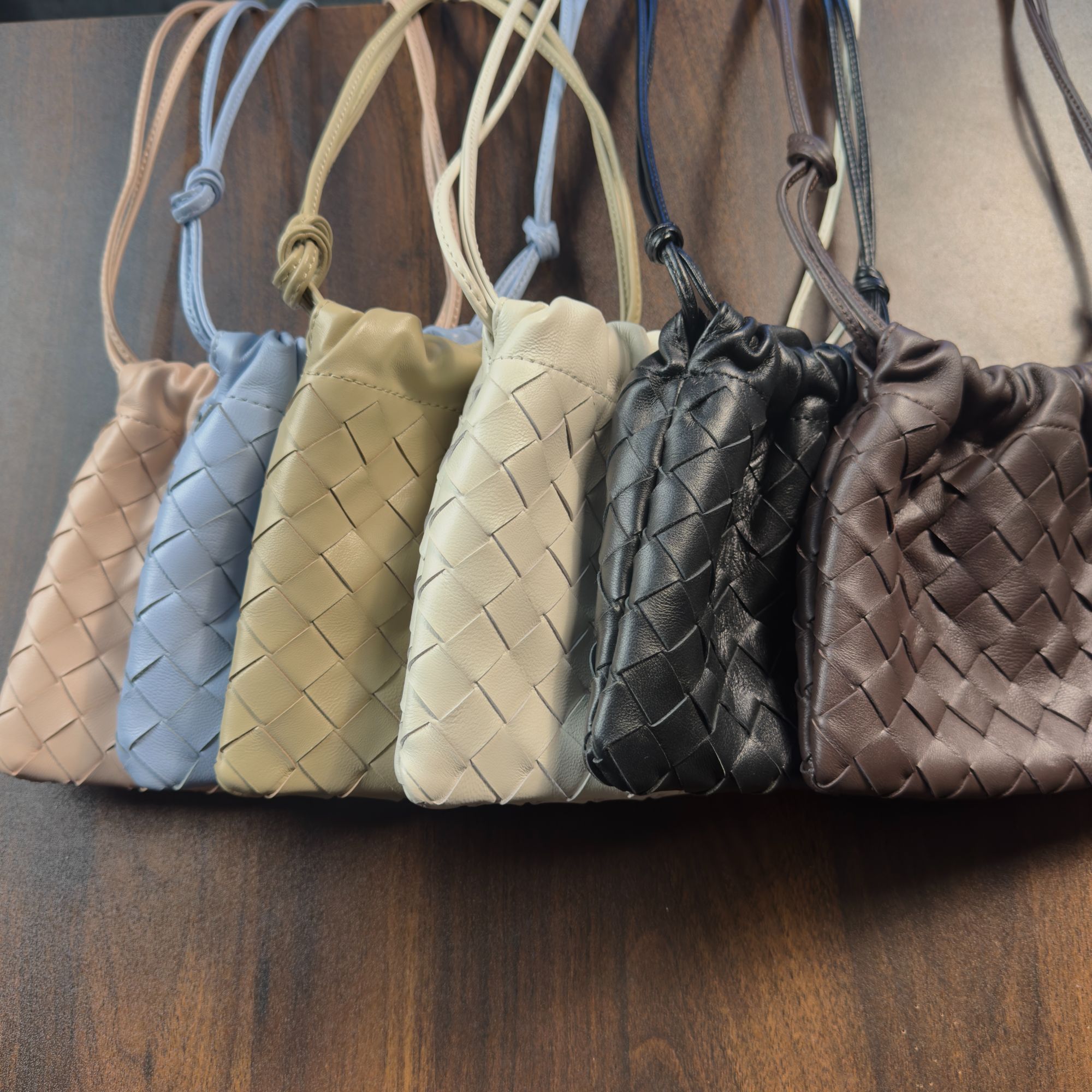 【大白陈乔白】小福袋包纯手工里外意大利布兰豆羊皮单肩斜挎包