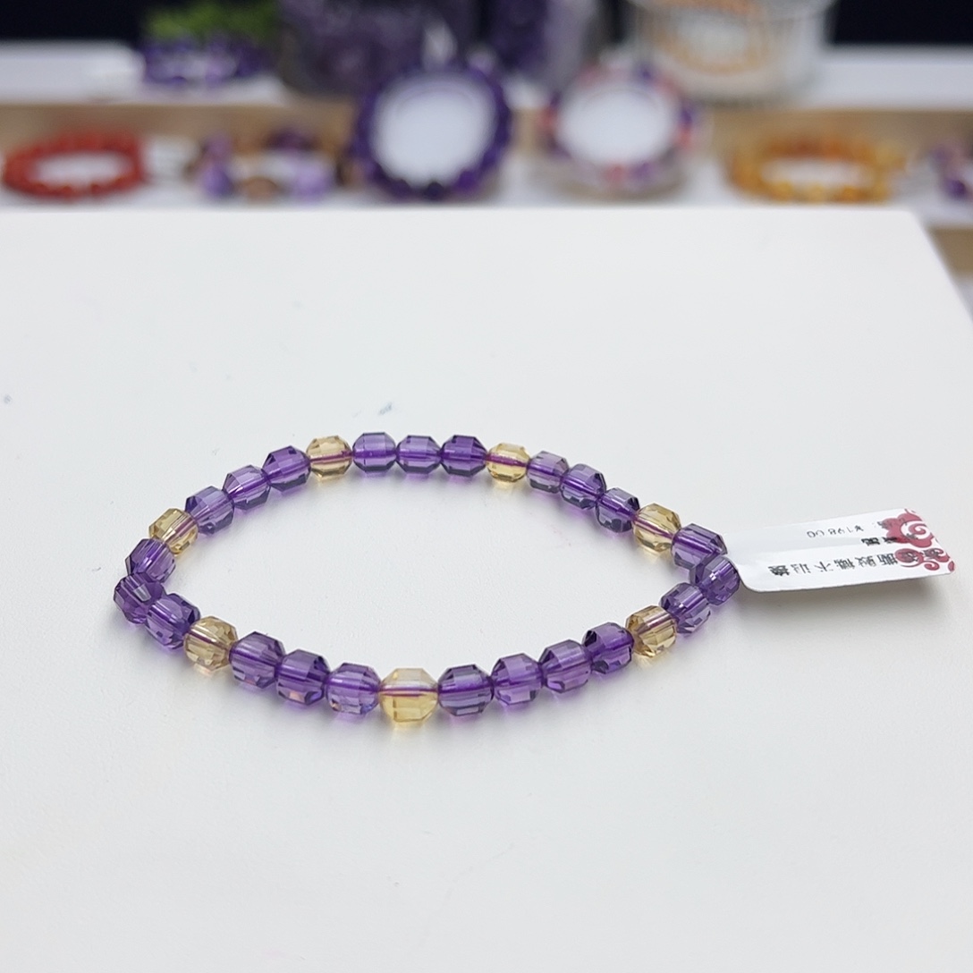 水晶手链未镶嵌紫黄晶