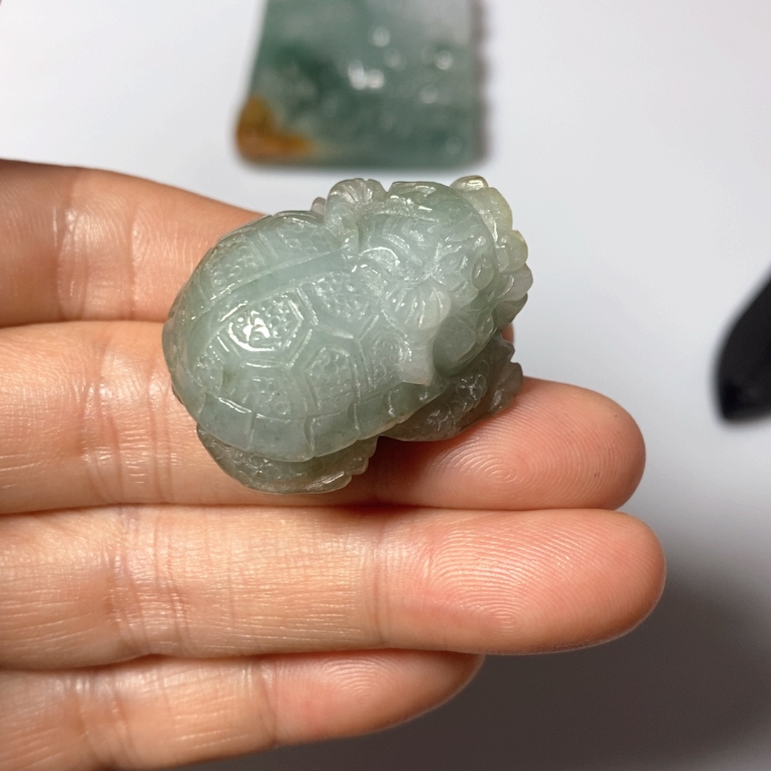 翡翠未镶嵌颈饰龙龟