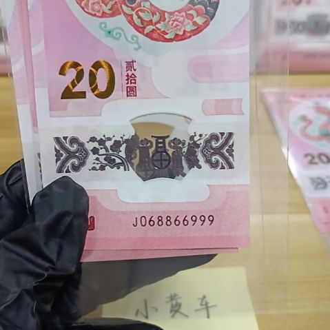 塑料蛇钞号码如图所示068866999