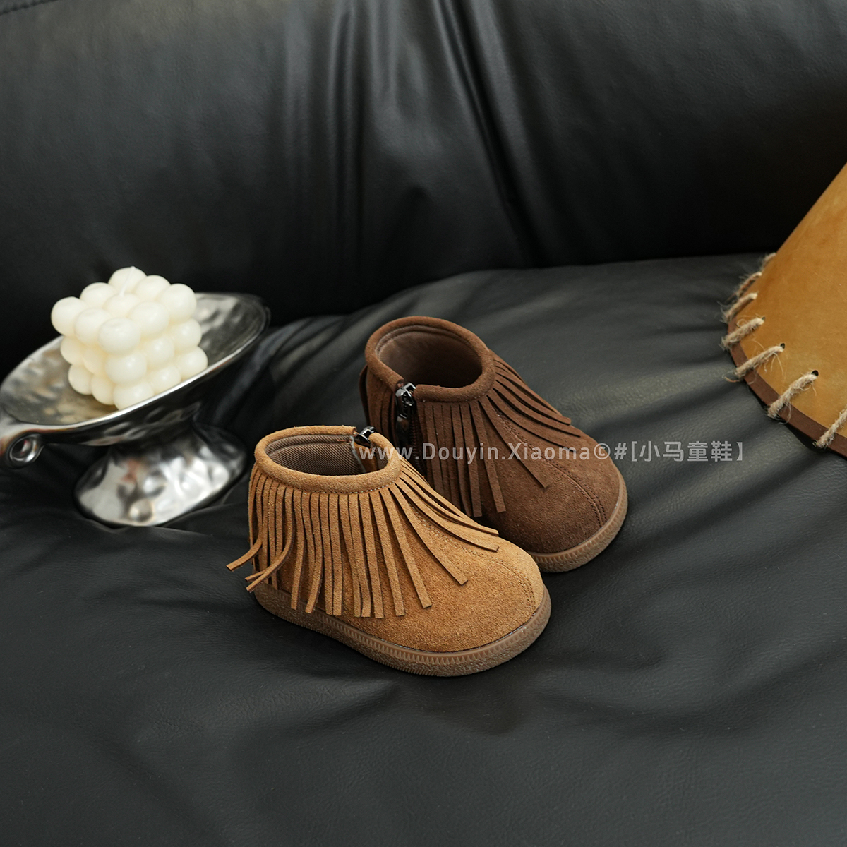 女童流苏短靴舒适保暖宝宝婴儿鞋软底防滑小童公主鞋女宝鞋婴儿靴