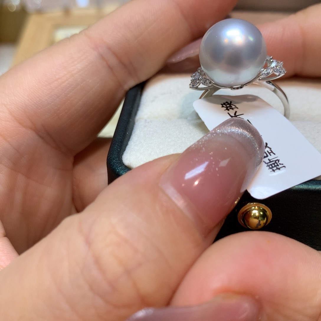 海水珍珠戒指14K金镶嵌