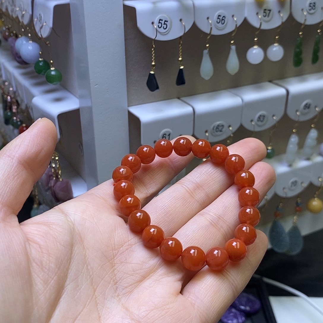 南红玛瑙未镶嵌手链