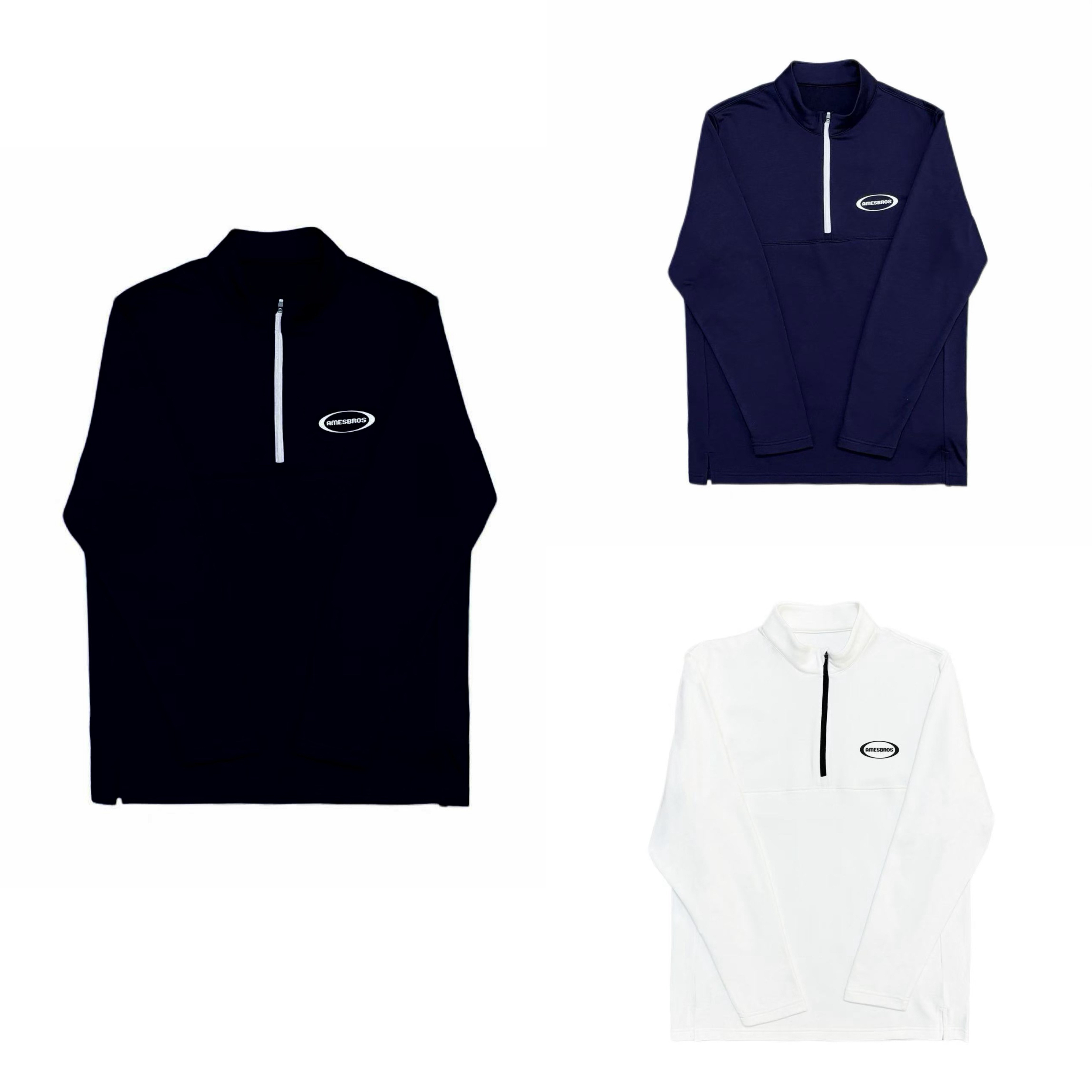 [LY]黑白蓝三色半拉链简约内加绒冬季保暖打底儿童T恤（暖暖冬日）