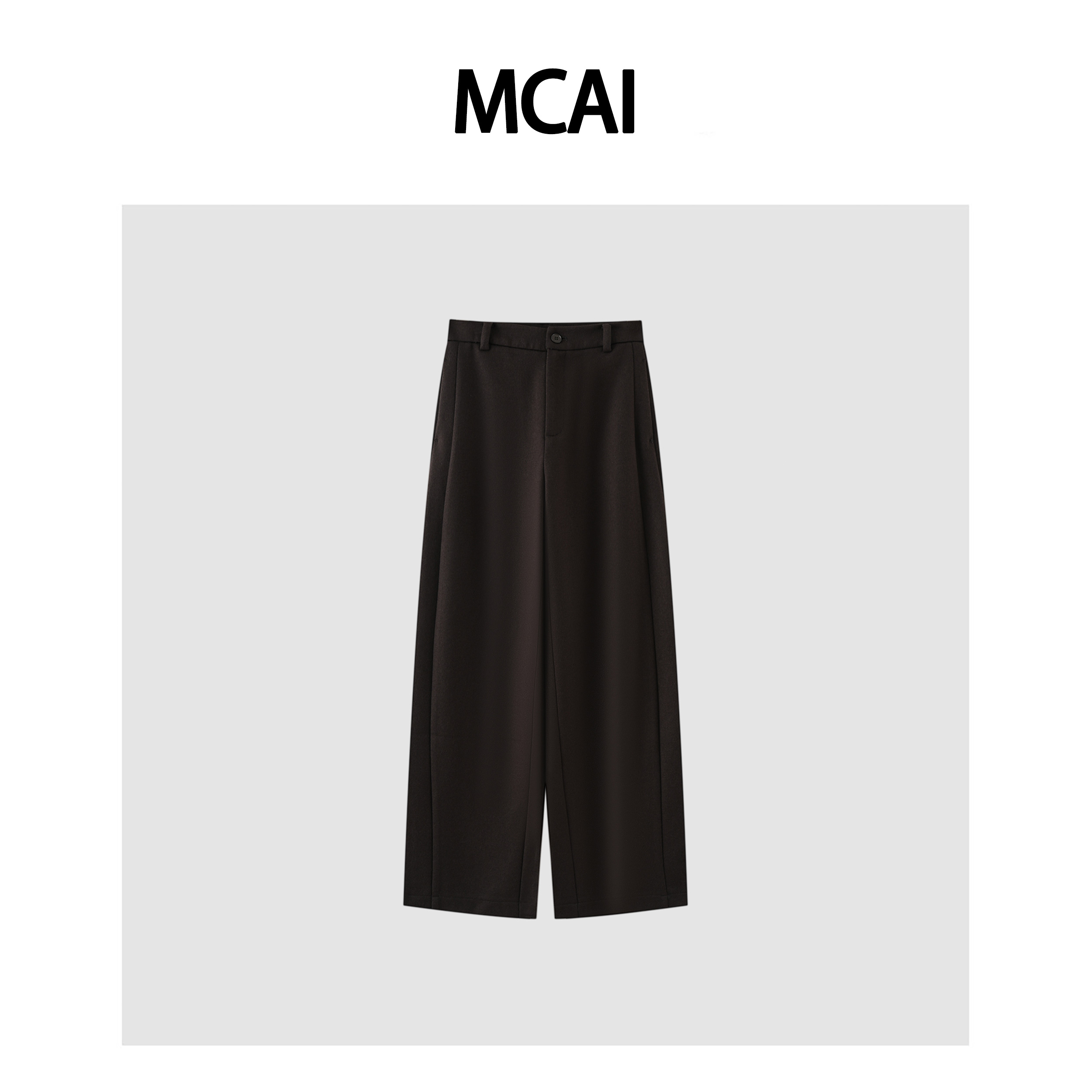 【不加绒·18μm美丽诺绵羊毛】冬款不加绒无里衬小弧形直筒羊毛裤905