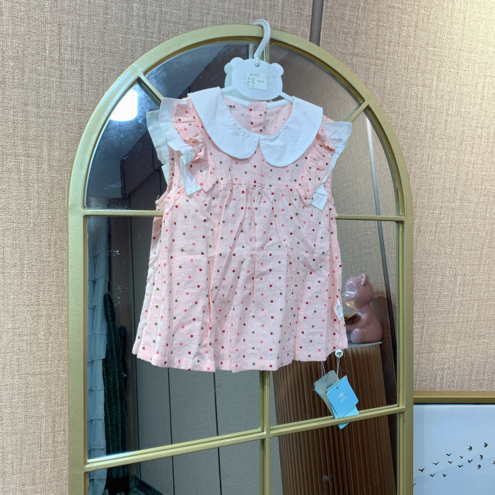 B1007    宝宝粉色短袖连衣裙