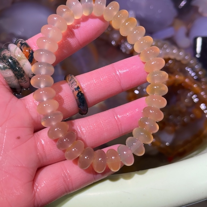 风***河玛瑙/玉髓未镶嵌手链