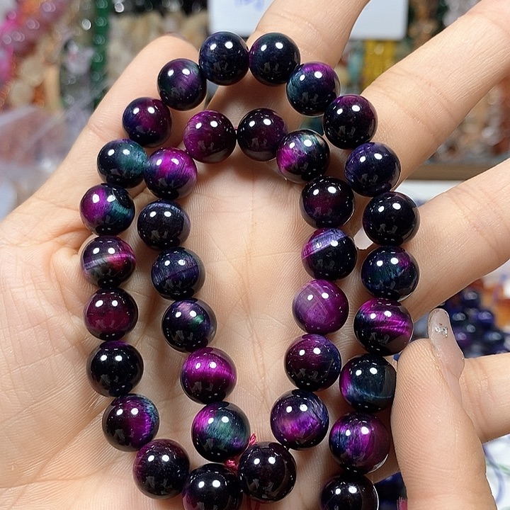 未镶嵌玛瑙/玉髓珠宝半成品虎眼卡10mm