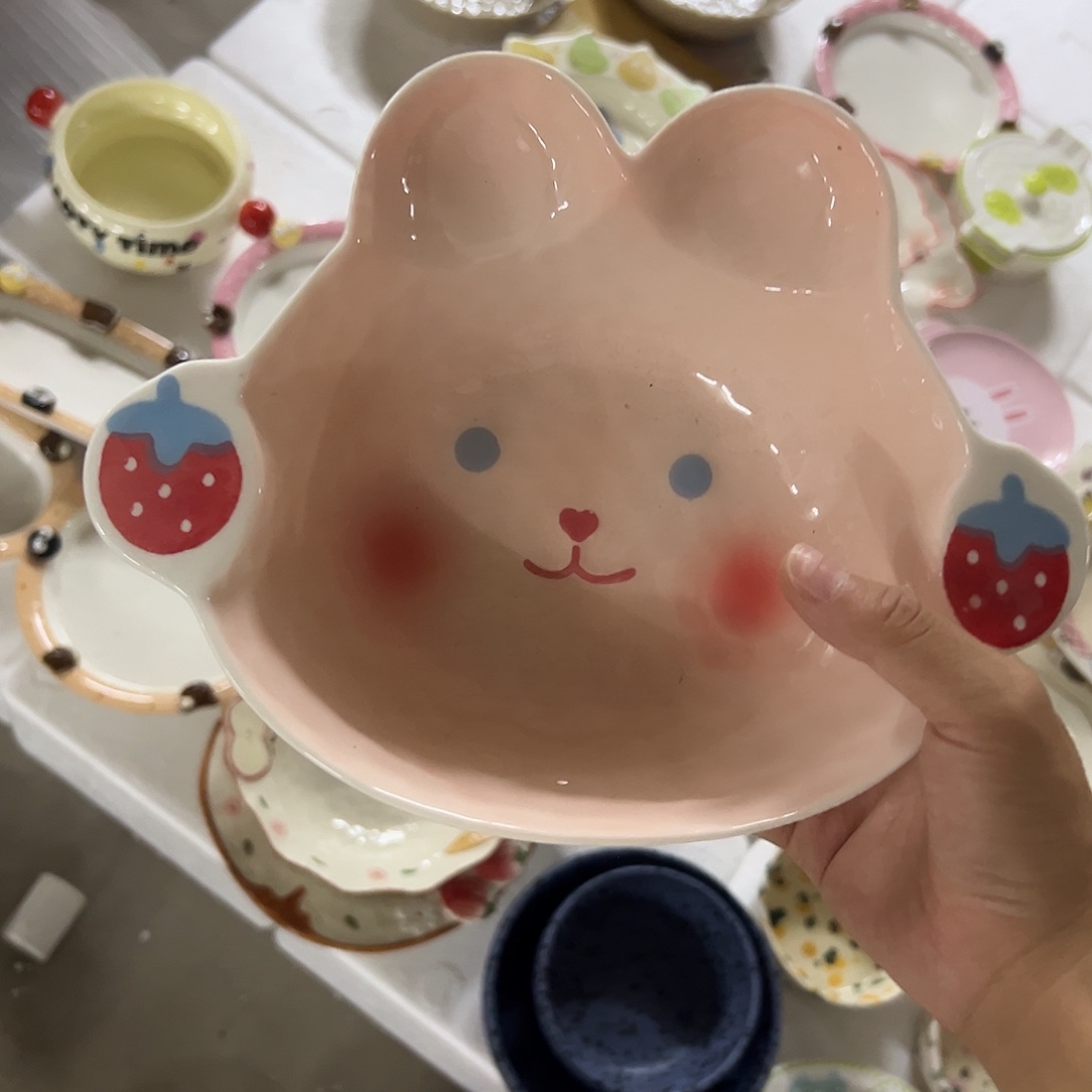 搪瓷正品双耳兔子一个