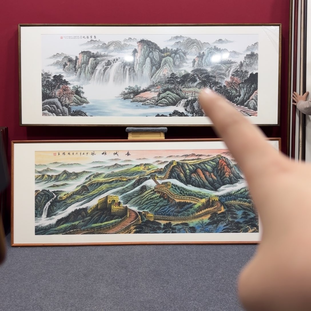 国画带框绘画210/80尺寸