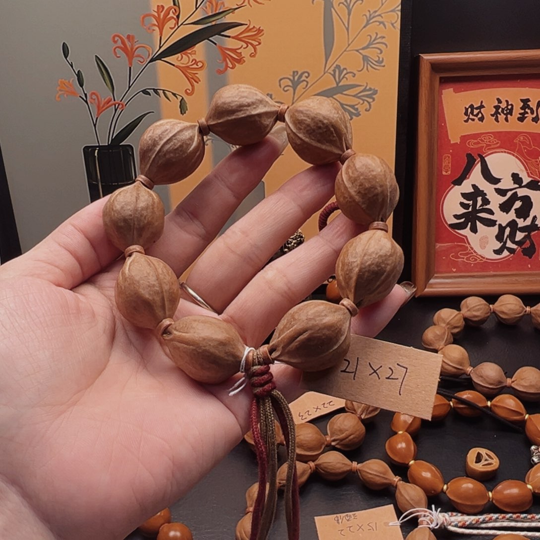 M***g橄榄核手串21.27梅林铁核