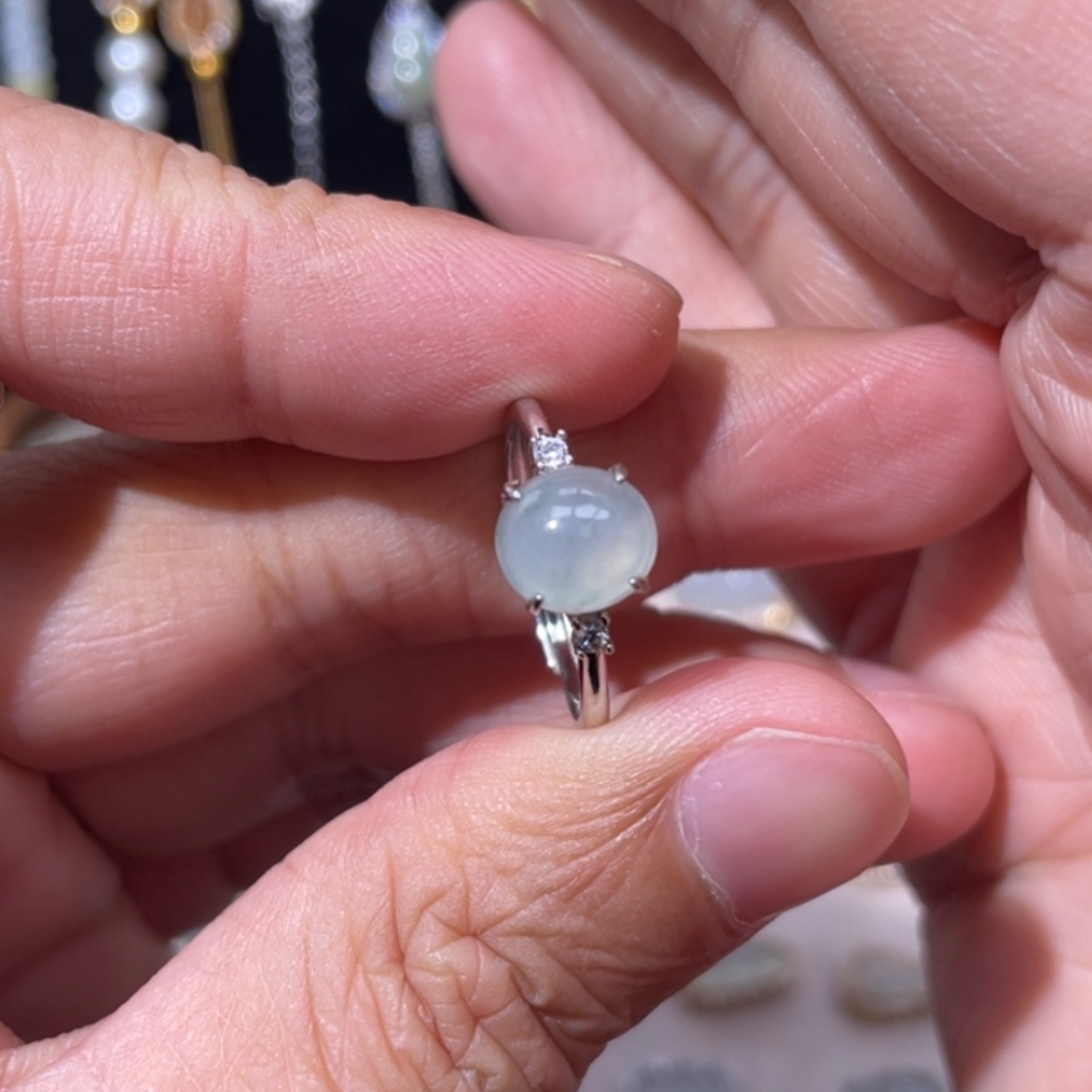 翡翠银S925镶嵌颈饰