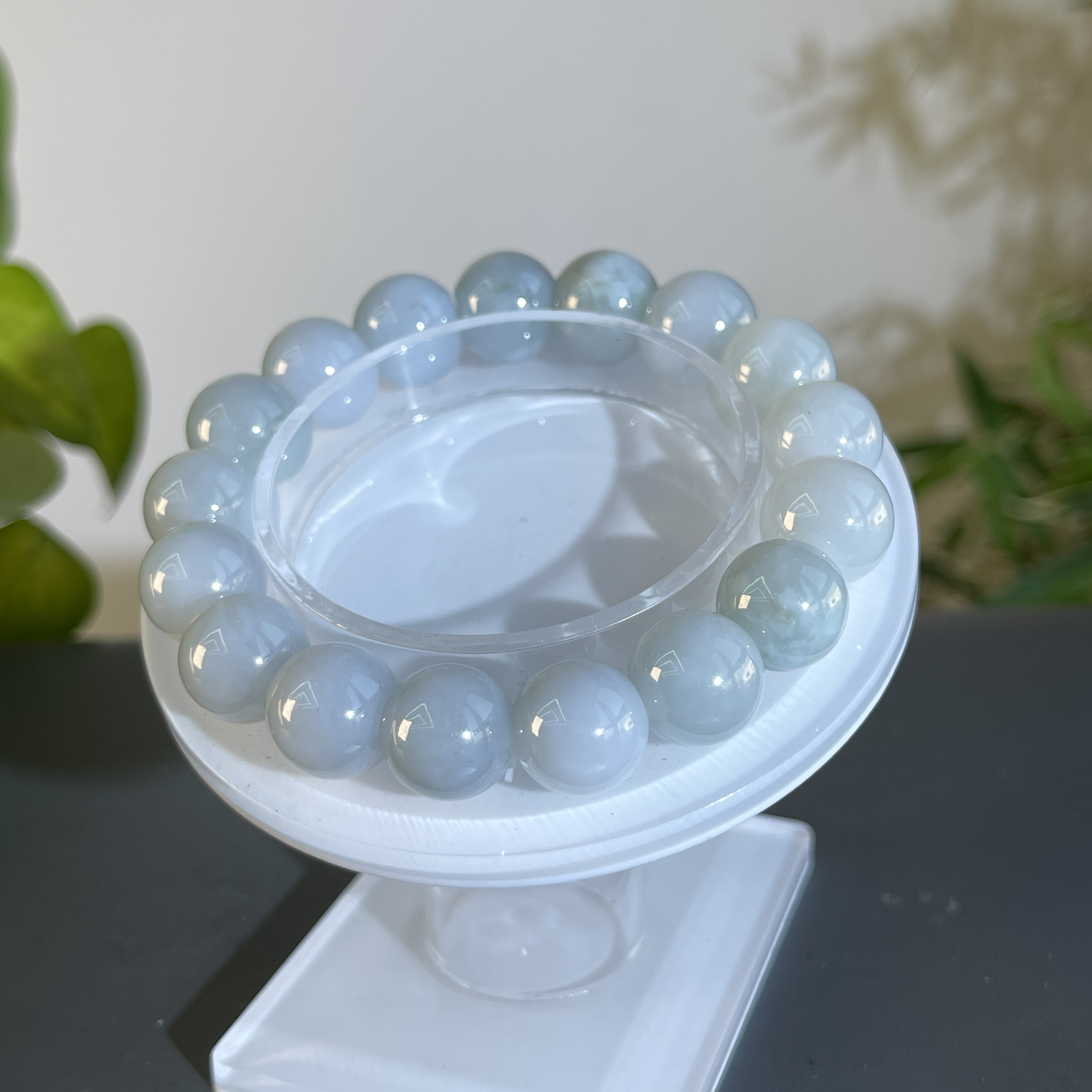 JXW17-26 天然缅甸A货翡翠 翡翠手串