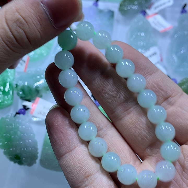 翡翠未镶嵌颈饰天然翡翠A货手串