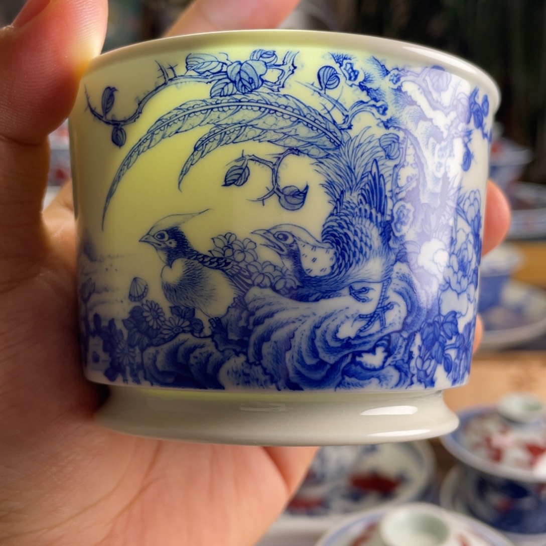 九段花鸟杯子系列