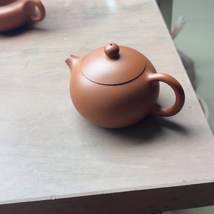 留***子茶壶朱泥半手工制作的朱泥西施