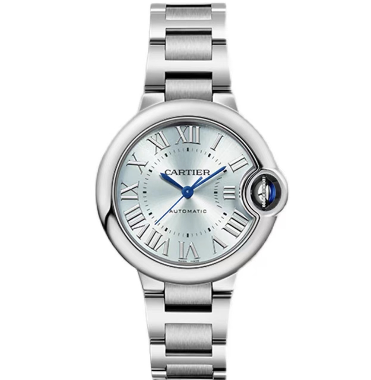 99新 Cartier/卡地亚 蓝气球系列WSBB0062 冰蓝盘33机械女表 23年