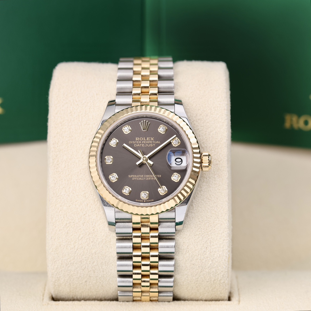 95新 Rolex/劳力士 278273 间金灰盘 钻刻 31mm 2024年3月保卡