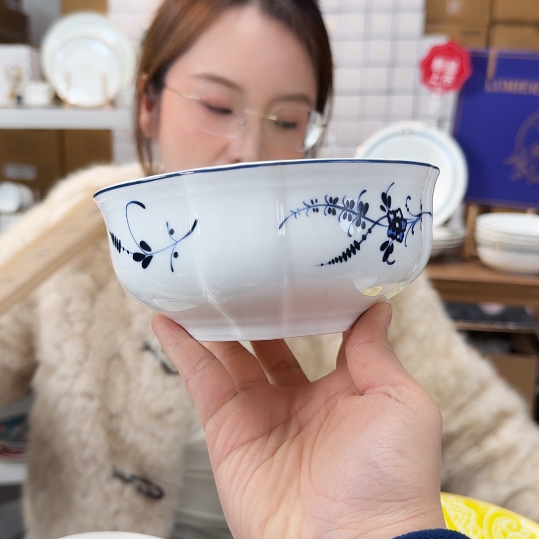 骨瓷6英寸饭碗15cm1个外贸骨瓷