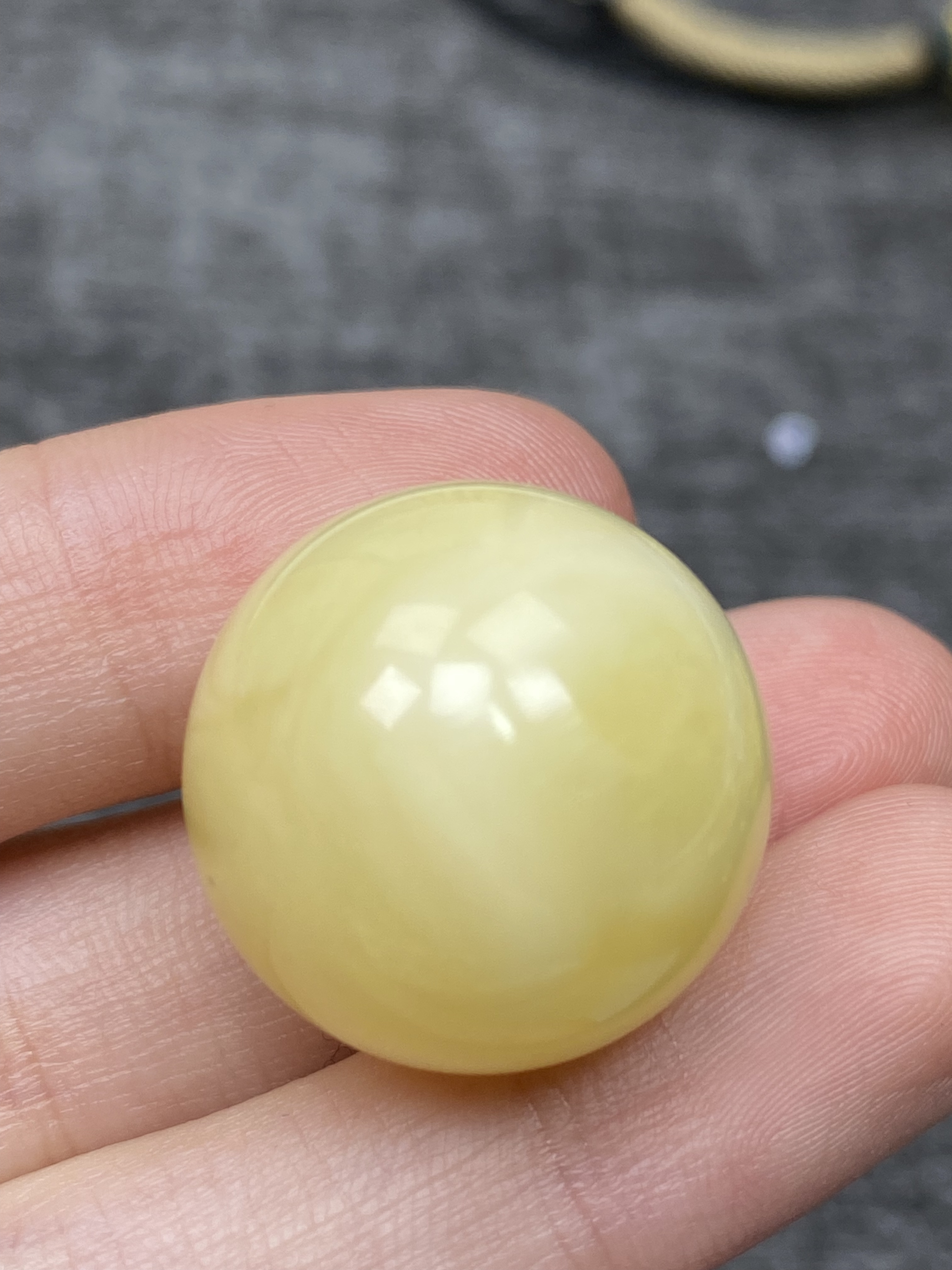 天然原矿琥珀蜜蜡奶咖妖花圆珠20.2mm