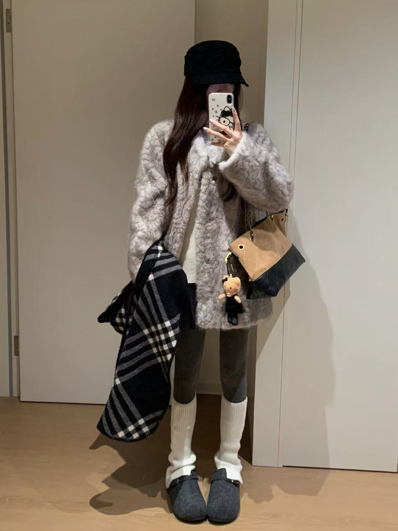 人造皮草 柏林的冬 du家定染 韩系高级感小银狐立领环保毛毛外套