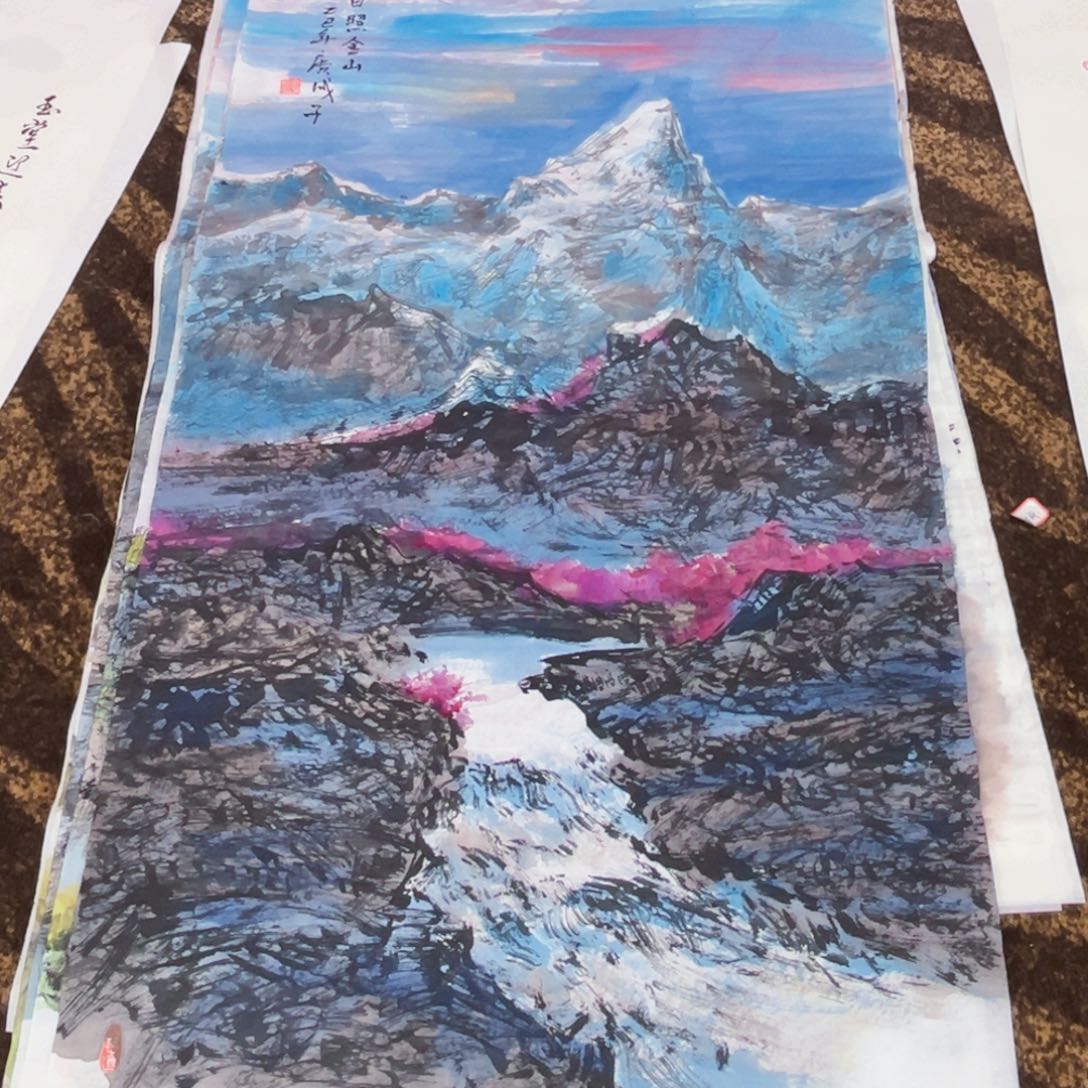 国画崔广成老师四尺绘画