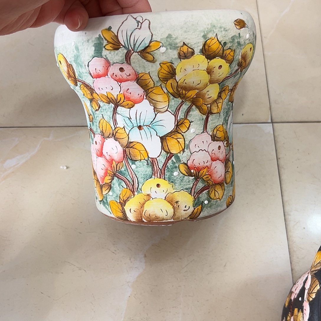 景德镇炫彩手绘口13.5高15.