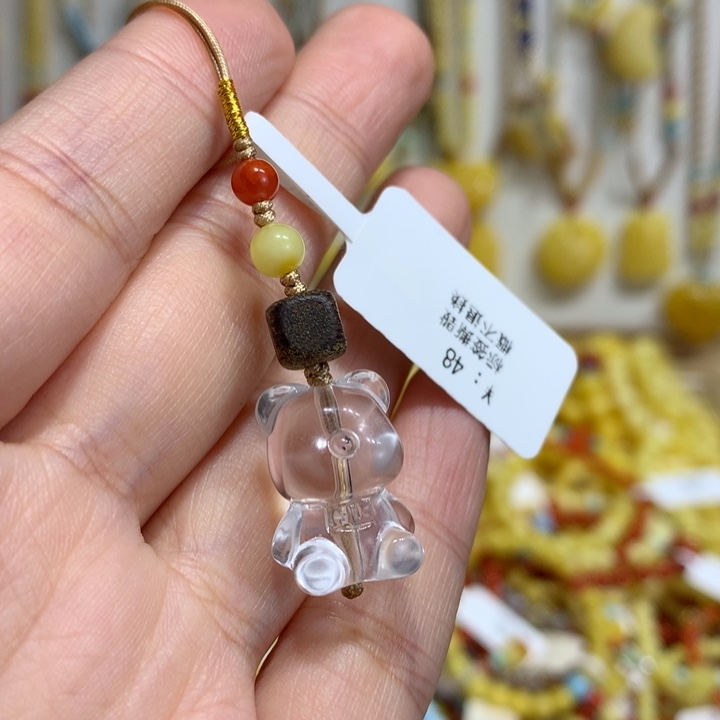 水晶珠宝半成品未镶嵌小熊