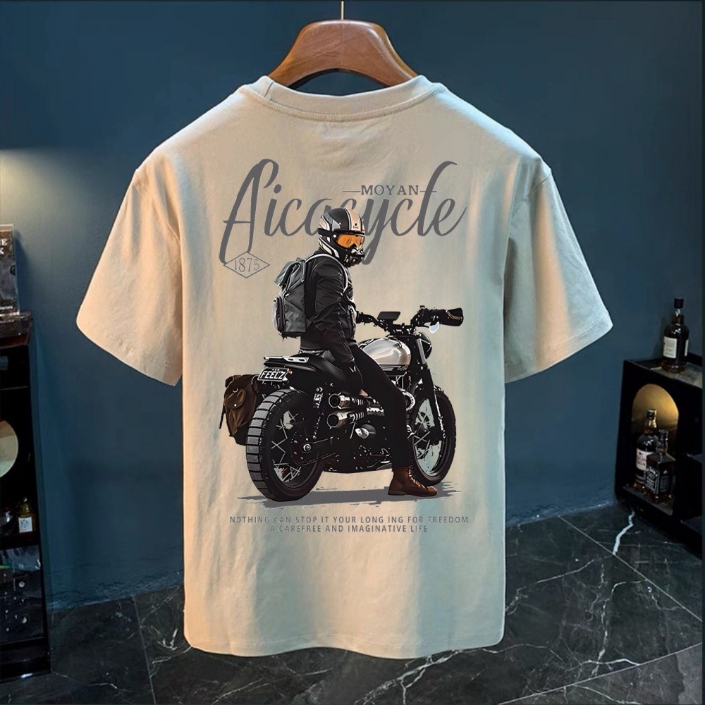 奥特莱斯~外贸清仓潮流百搭纯棉短袖t恤男夏季圆领宽松半袖上衣服