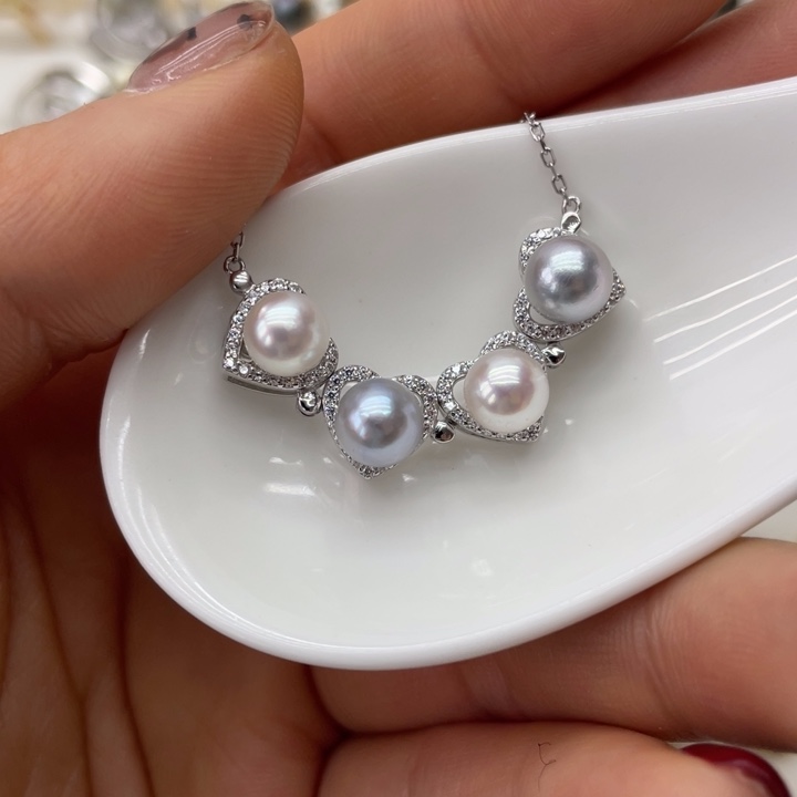 海水珍珠项链银S925镶嵌