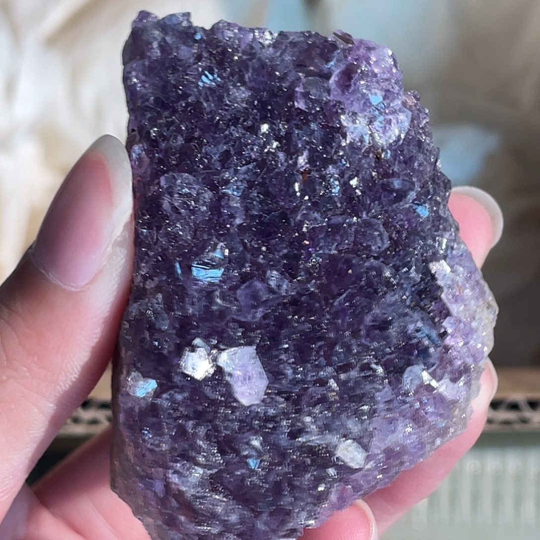 水晶手链未镶嵌紫晶片 76号