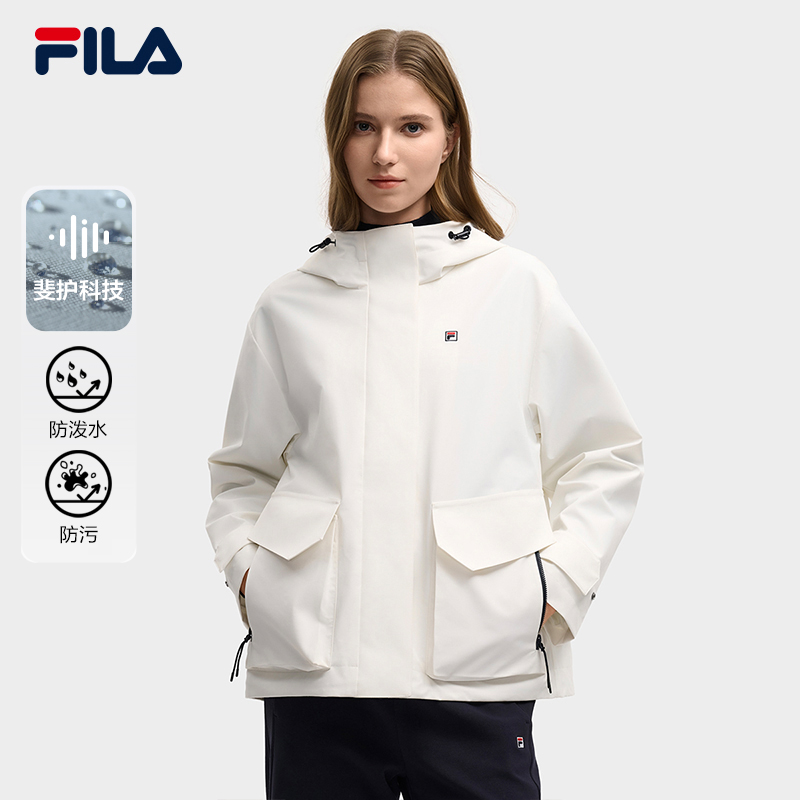 Fila/斐乐2025新款女士运动防水防污梭织上衣外套F11W548706F