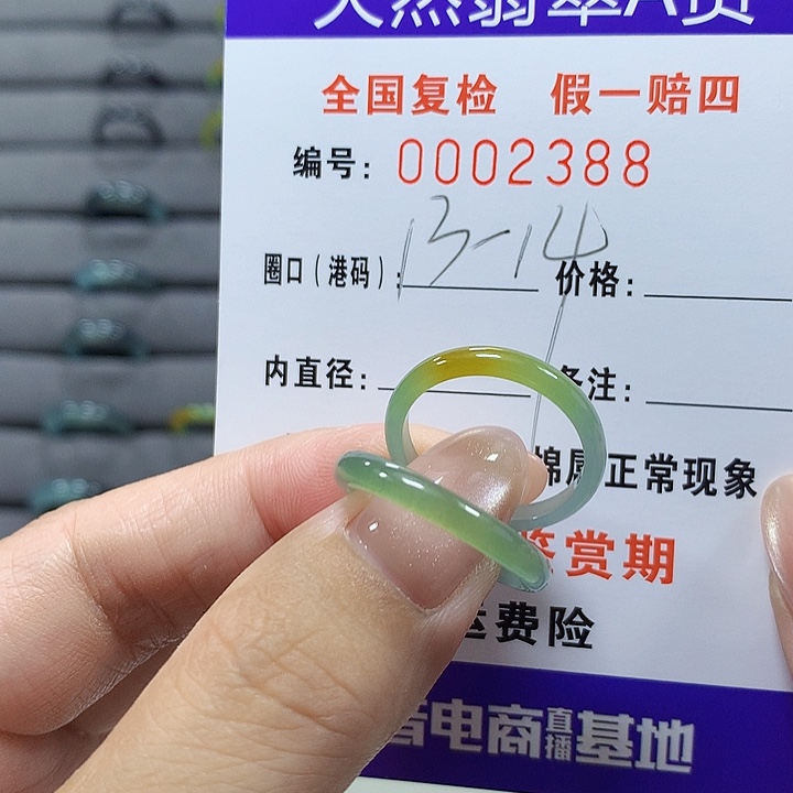 会****未镶嵌戒圈翡翠2388