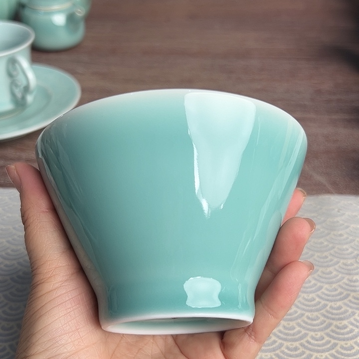 龙泉云间青瓷小米茶器