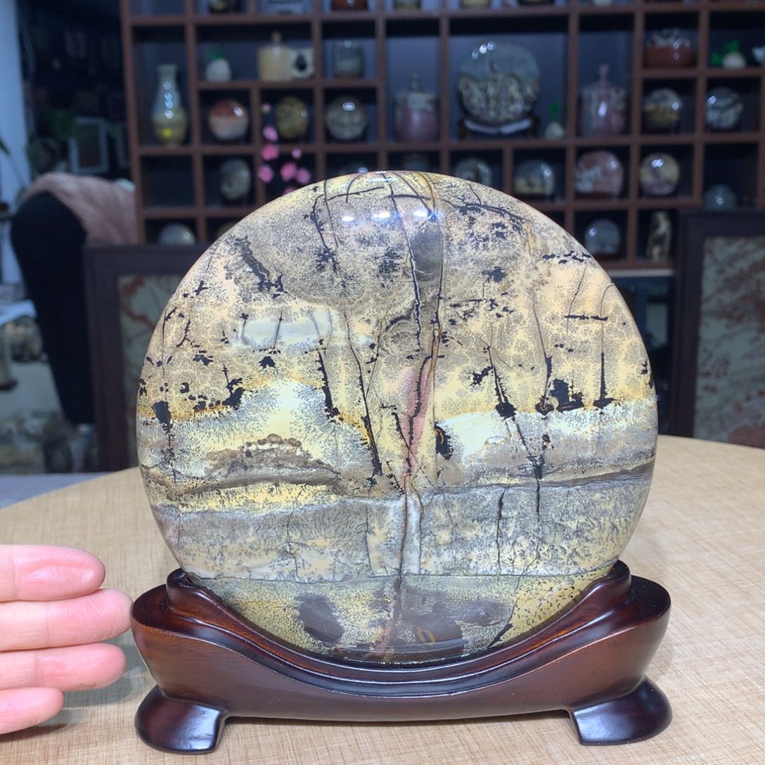 紫砂，广西国画石摆件，收藏观赏