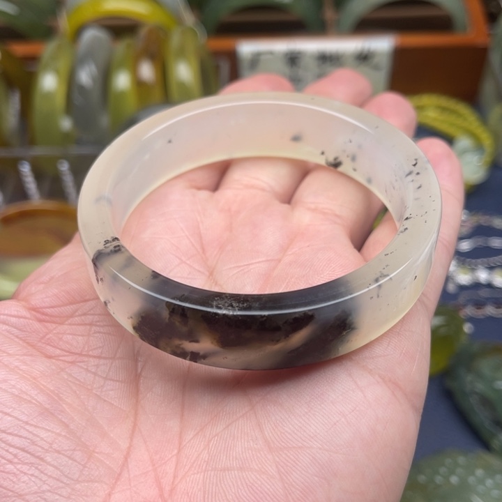 蛇纹石玉手镯5960未镶嵌