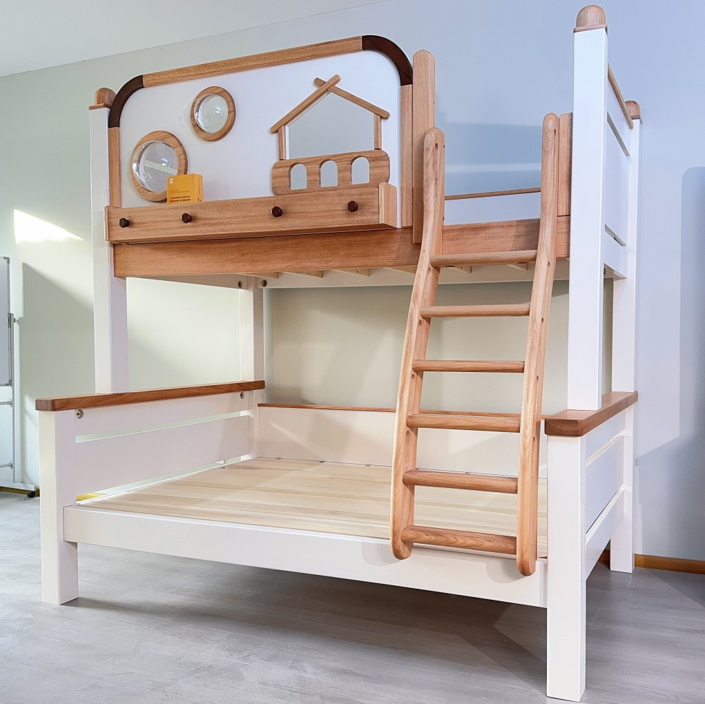 全实木儿童上下床加粗加大高低床上下铺加高子母床两层床红檀木床