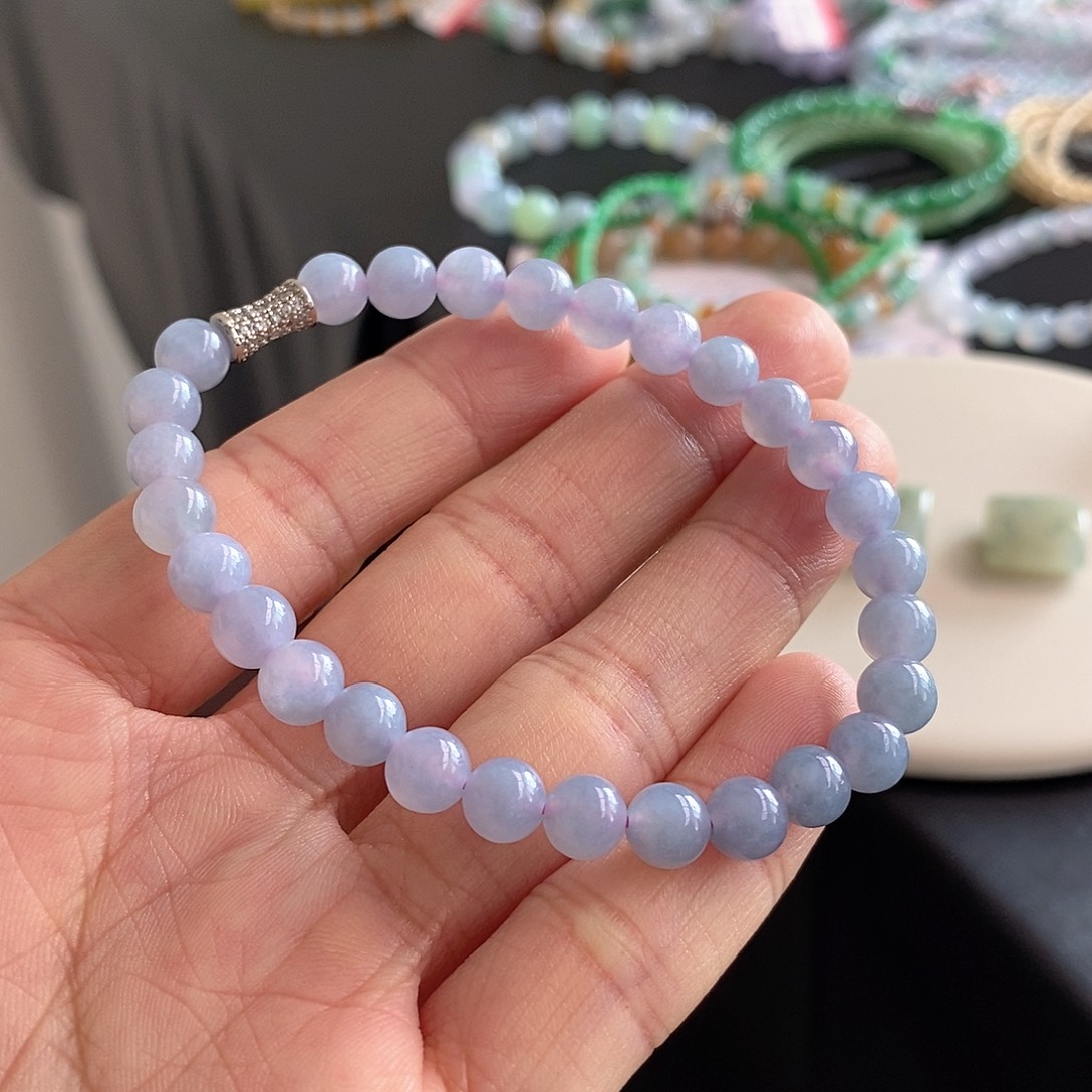 翡翠未镶嵌手链卡6.2