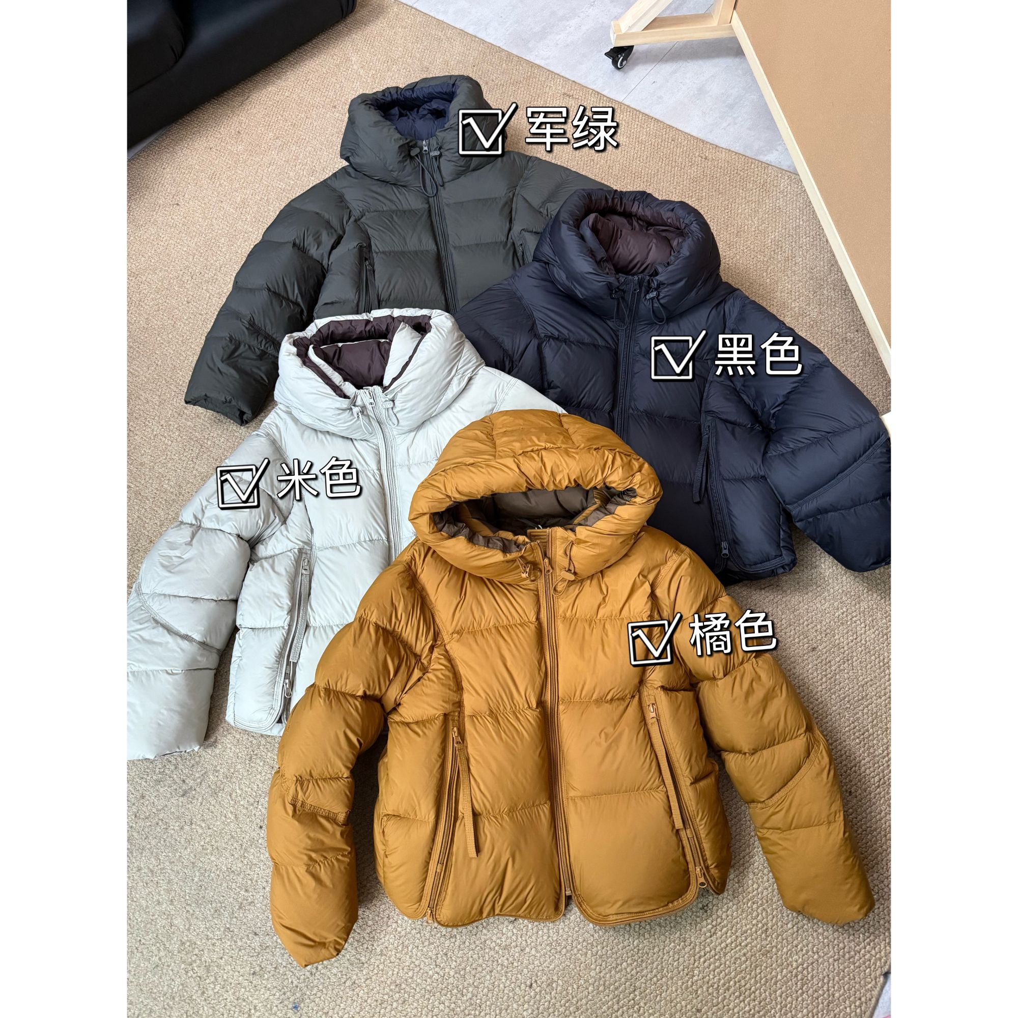 2025冬款新品【设计师款  连帽拉链宽松羽绒服】