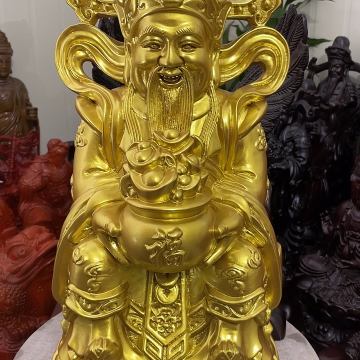 香榧木财神爷工艺品bh