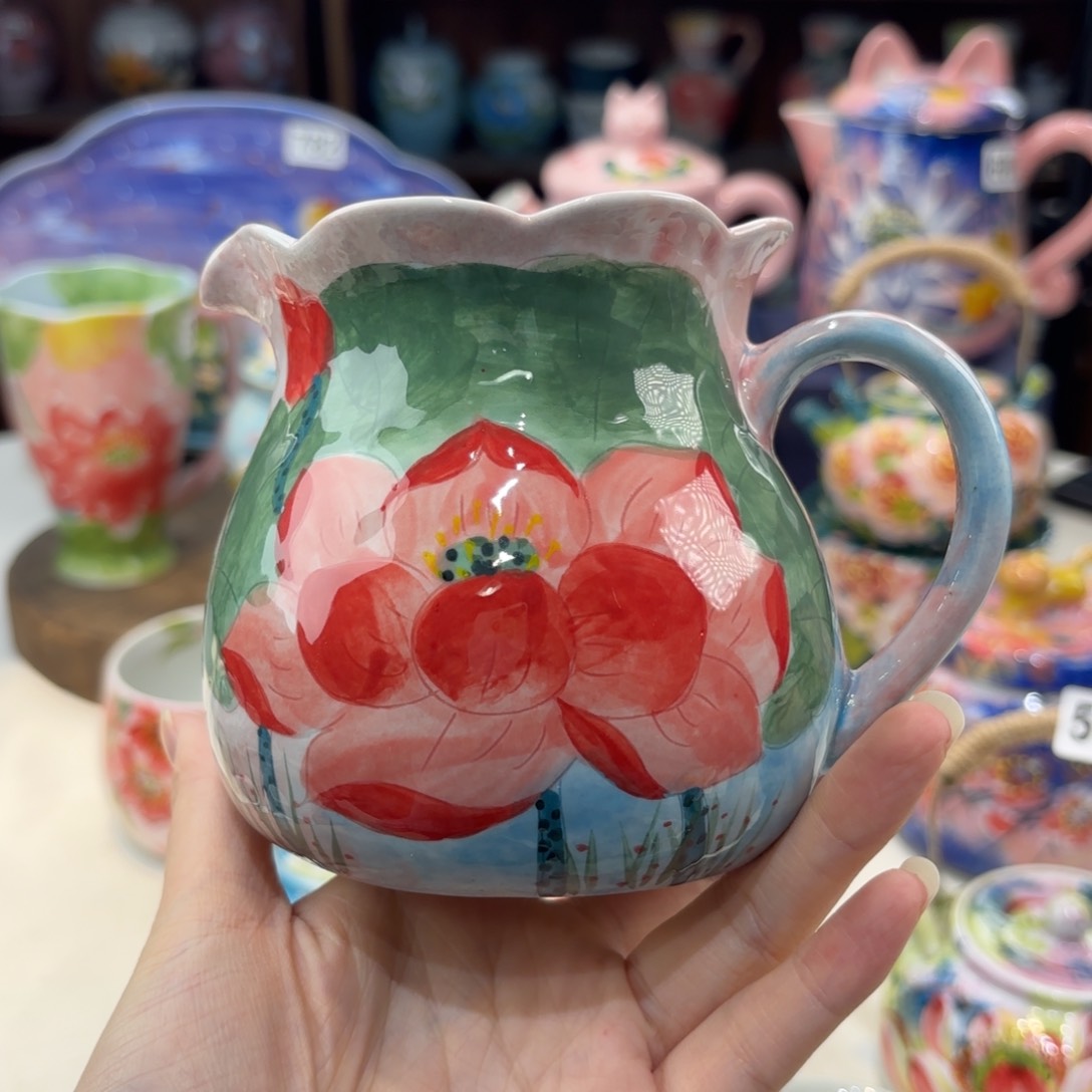 景德镇手绘高温釉下彩陶瓷茶具
